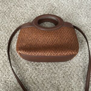 Fossil Elegant Brown Woven Handbag